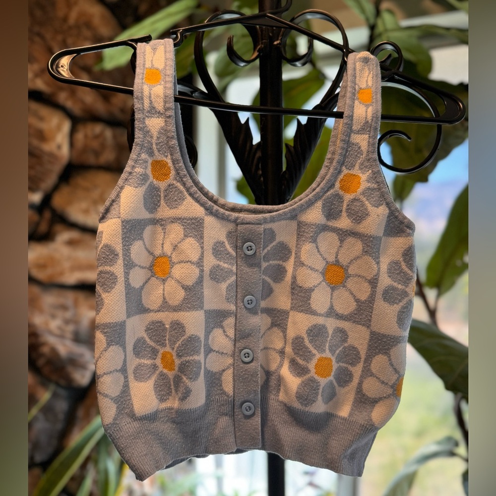 Rue 21 daisy sweater vest.